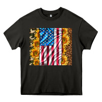 Asphalt american realistic flag Heavy Core Tee - AdoDesignShop