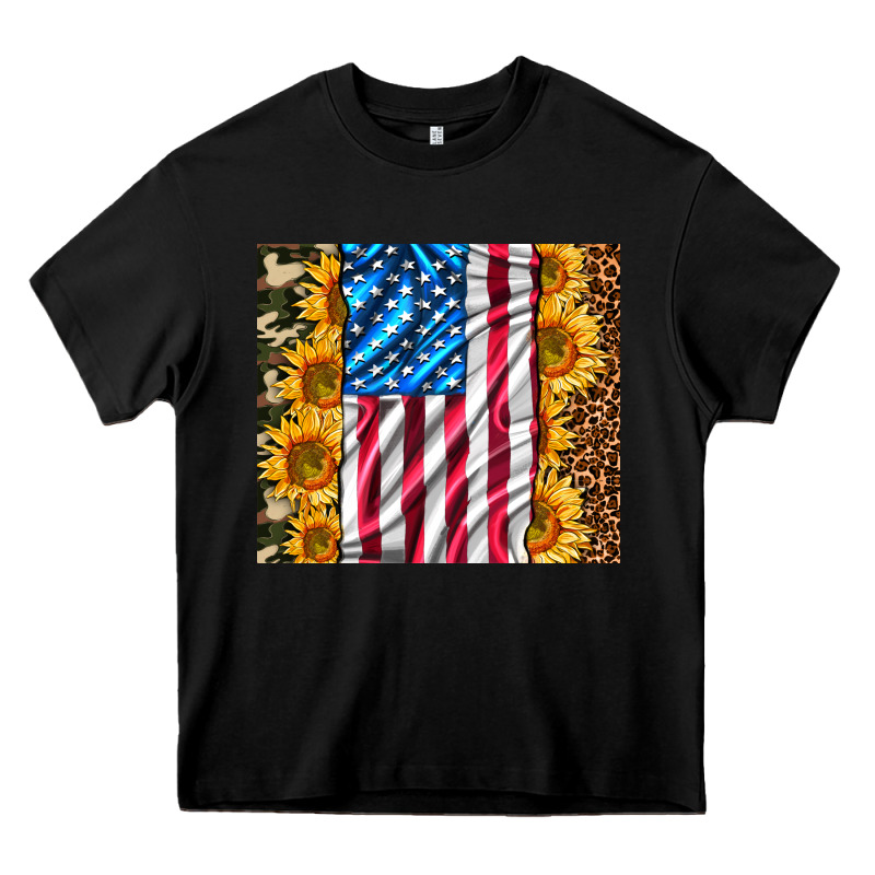 American Realistic Flag Heavy Core Tee by AdoDesignShop | Teevron