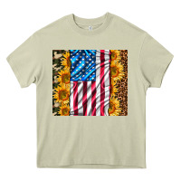 Mossy american realistic flag Heavy Core Tee - AdoDesignShop