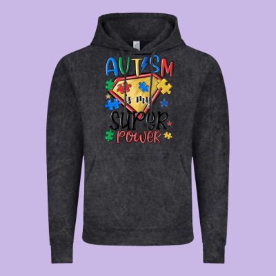 Autism Is My Super Power Vintage Hoodie Designed By Maliassmallbusiness