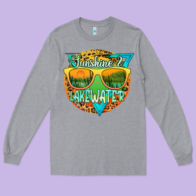 Sunshine & Lakewater Long Sleeve Tee Designed By Jahusdesignshop