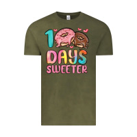 Vintage Olive 100 days sweeter Vintage Tee - MaliasSmallBusiness