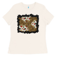 Bone christmas mistletoe background Ladies Tee - BundleAndBundleShop