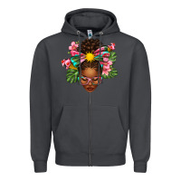 Smoke Afro Woman Summer Zipper Hoodie - texasbilliewilder