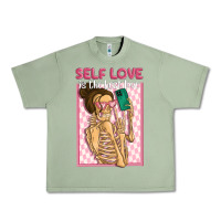 Oil Green self love is the best love Urban Heavy Tee - MaliasSmallBusiness