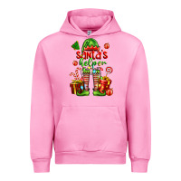 Fuchsia Pink santa s helper Urban Hoodie - FaDigitalArtStudio