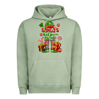 Pigment Oil Green santa s helper Urban Hoodie - FaDigitalArtStudio
