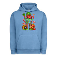 Pigment Pebble Blue santa s helper Urban Hoodie - FaDigitalArtStudio