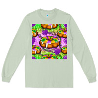 Matcha Mardi Gras king cake seamless pattern Long Sleeve Tee - BundleAndBundleShop