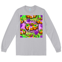 Moon Dust Mardi Gras king cake seamless pattern Long Sleeve Tee - BundleAndBundleShop