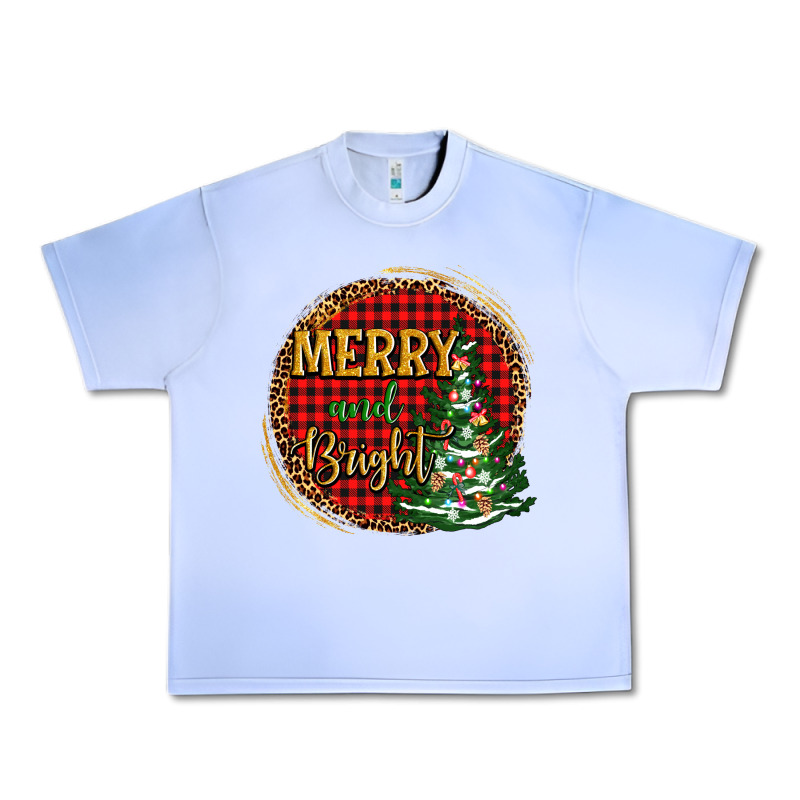 Merry And Bright Christmas Tree Urban Heavy Tee by AdoDesignShop | Teevron