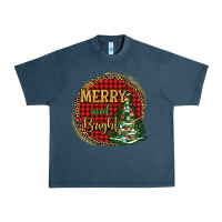 Midnight Navy merry and bright christmas tree Urban Heavy Tee - AdoDesignShop