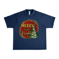 Navy merry and bright christmas tree Urban Heavy Tee - AdoDesignShop