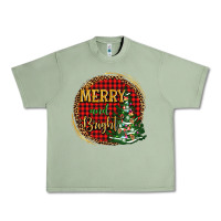 Oil Green merry and bright christmas tree Urban Heavy Tee - AdoDesignShop