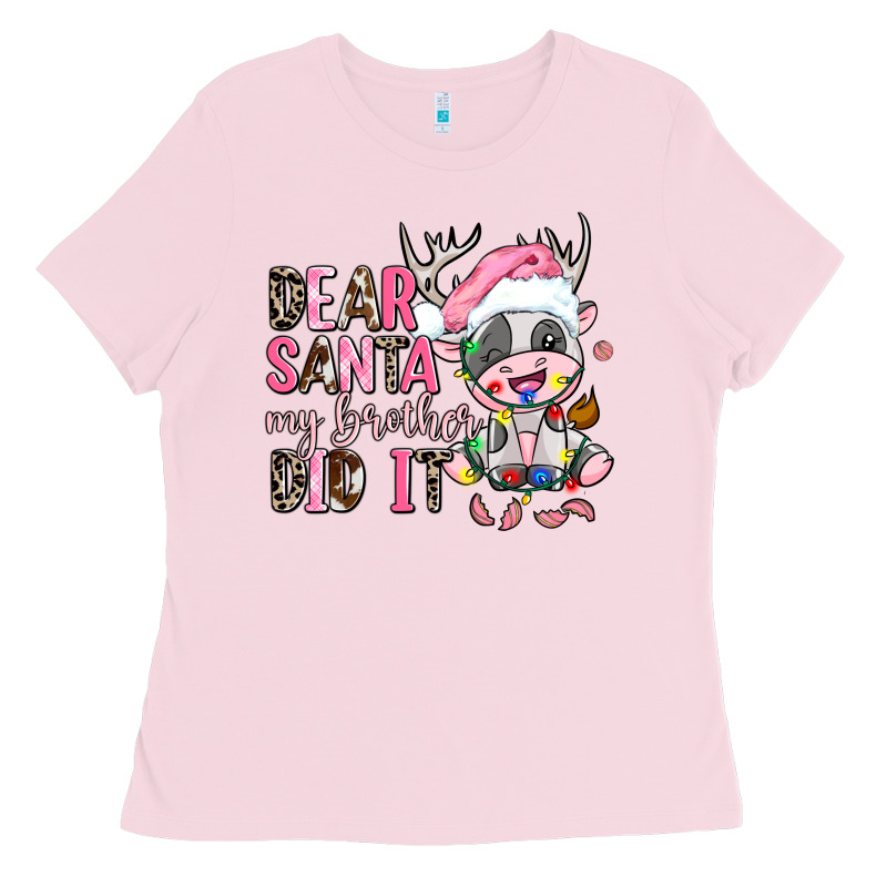 Dear Santa My Brother Did It Ladies Tee by AdoDesignShop | Teevron