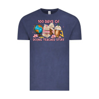 Vintage Denim 100 days of doing teacher stuff Vintage Tee - MaliasSmallBusiness