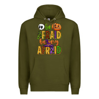 Army Green be afraid be very afraid Premium Hoodie - CowGirlArtShop