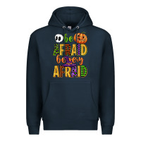 Navy be afraid be very afraid Premium Hoodie - CowGirlArtShop