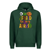 Sports Green be afraid be very afraid Premium Hoodie - CowGirlArtShop