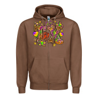 Chestnut Texas Mardi Gras Zipper Hoodie - NancyCooperArtShop