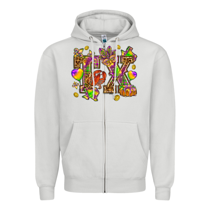 Texas Mardi Gras Zipper Hoodie by NancyCooperArtShop | Teevron