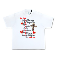 White for god so loved the world Urban Heavy Tee - MaliasSmallBusiness