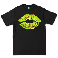 Black softball lips Premium Tee - AdoDesignShop