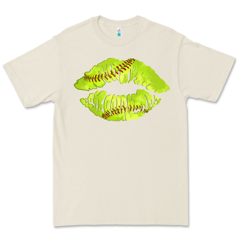 Softball Lips Premium Tee by AdoDesignShop | Teevron