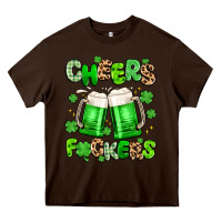 Chocolate Brown cheers fuckers Heavy Core Tee - Artiststas