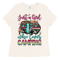 Bone just a girl who loves camping Ladies Tee - JahusDesignShop