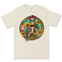 Bone western skeleton coffee sunflowers Premium Tee - Artiststas