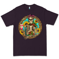 Plum western skeleton coffee sunflowers Premium Tee - Artiststas