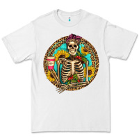 White western skeleton coffee sunflowers Premium Tee - Artiststas