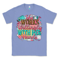 Colony Blue she works willingly with her hands Classic Tee - NancyCooperArtShop