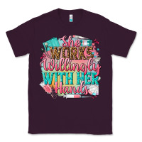 Plum she works willingly with her hands Classic Tee - NancyCooperArtShop