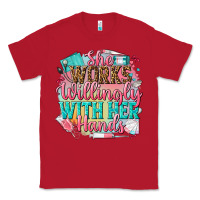 Red she works willingly with her hands Classic Tee - NancyCooperArtShop