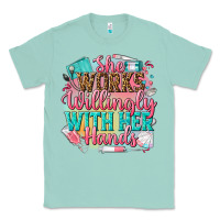 Seafoam she works willingly with her hands Classic Tee - NancyCooperArtShop