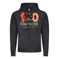 Vintage Black 100 pawsome days of school Vintage Hoodie - MaliasSmallBusiness