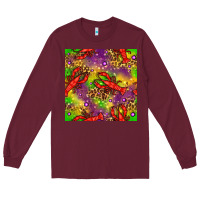 Burgundy Mardi Gras Lobster Seamless Pattern Long Sleeve Tee - BundleAndBundleShop