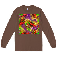 Chestnut Mardi Gras Lobster Seamless Pattern Long Sleeve Tee - BundleAndBundleShop