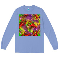 Colony Blue Mardi Gras Lobster Seamless Pattern Long Sleeve Tee - BundleAndBundleShop