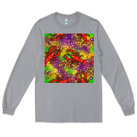 Heather Grey Mardi Gras Lobster Seamless Pattern Long Sleeve Tee - BundleAndBundleShop