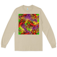 Mushroom Mardi Gras Lobster Seamless Pattern Long Sleeve Tee - BundleAndBundleShop