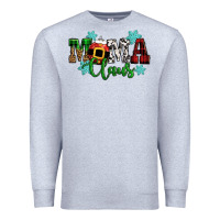 Heather Grey mama claus christmas Premium Sweatshirt - CowGirlArtShop