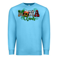 Ocean Blue mama claus christmas Premium Sweatshirt - CowGirlArtShop