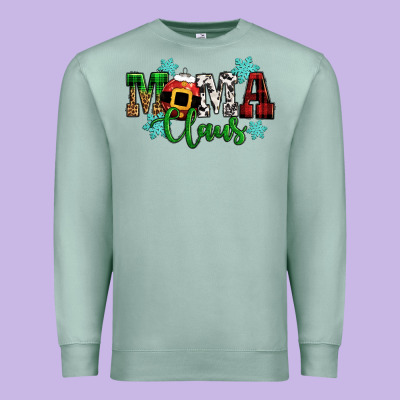 Mama Claus Christmas Premium Sweatshirt Designed By Cowgirlartshop