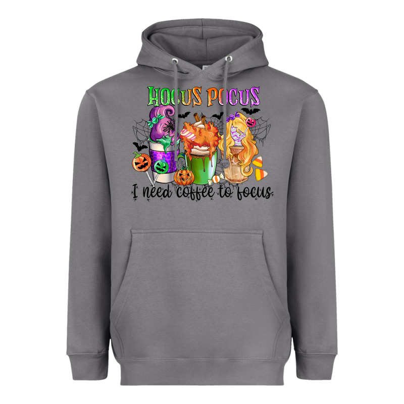 Hocus Pocus I Need Coffee To Focus Heavyweight Hoodie by CowGirlArtShop | Teevron