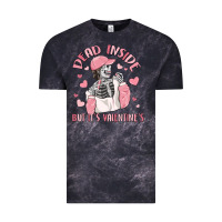 Cloud Black dead inside but it's valentine's Vintage Tee - MaliasSmallBusiness