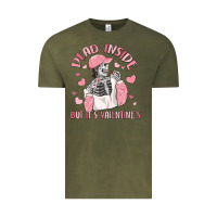 Vintage Olive dead inside but it's valentine's Vintage Tee - MaliasSmallBusiness