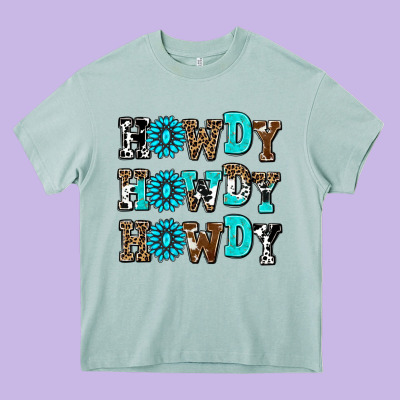 Howdy Howdy Howdy Heavy Core Tee Designed By Adodesignshop